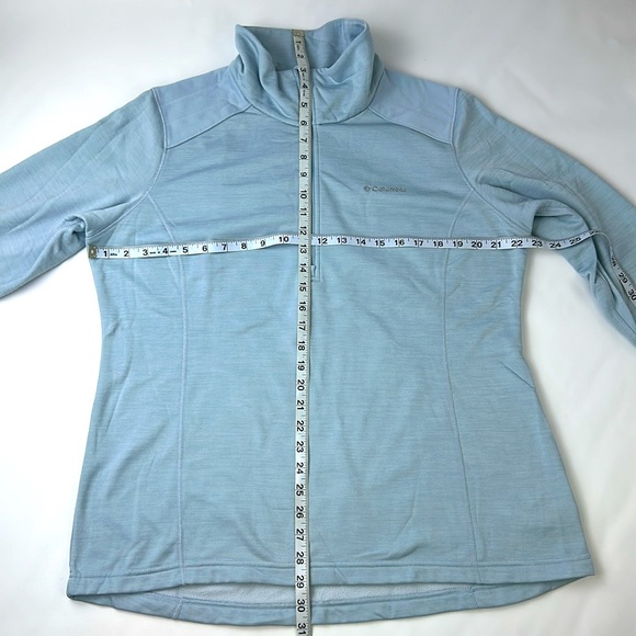 Columbia 1/4 Zip Pullover with Soft Light Fleece Lining. Size XL. Light Blue. - Picture 3 of 9
